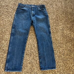 Wrangler Jeans Mens 38x32 (36x30) Blue 13MWZ Cowboy Cut Western Rodeo Work Denim